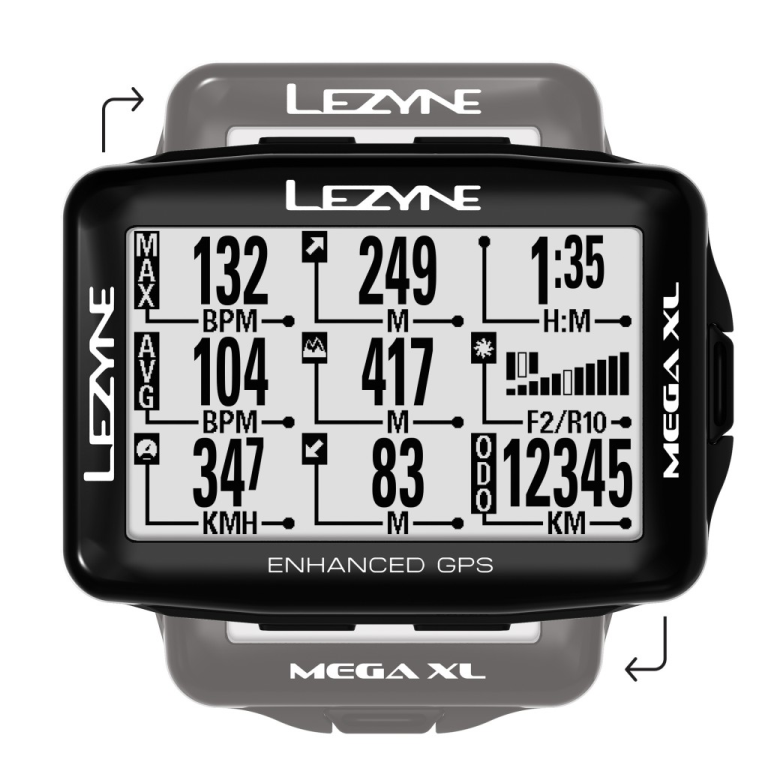LEZYNE MEGA XL GPS BLACK