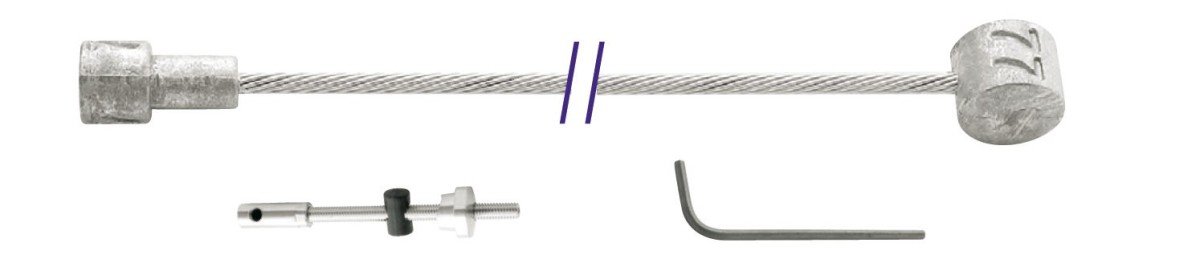 Cordo binnenkabel trommelrem 225cm/ø1,5mm verzinkt