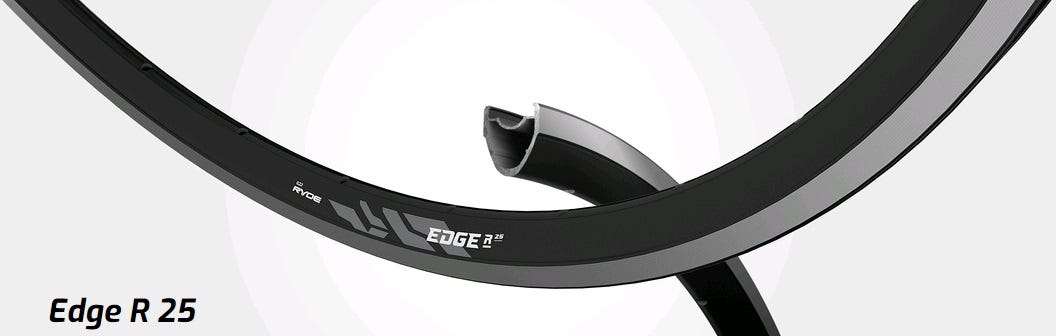 Ryde velg edge r25 28" 622-18 32g zwart